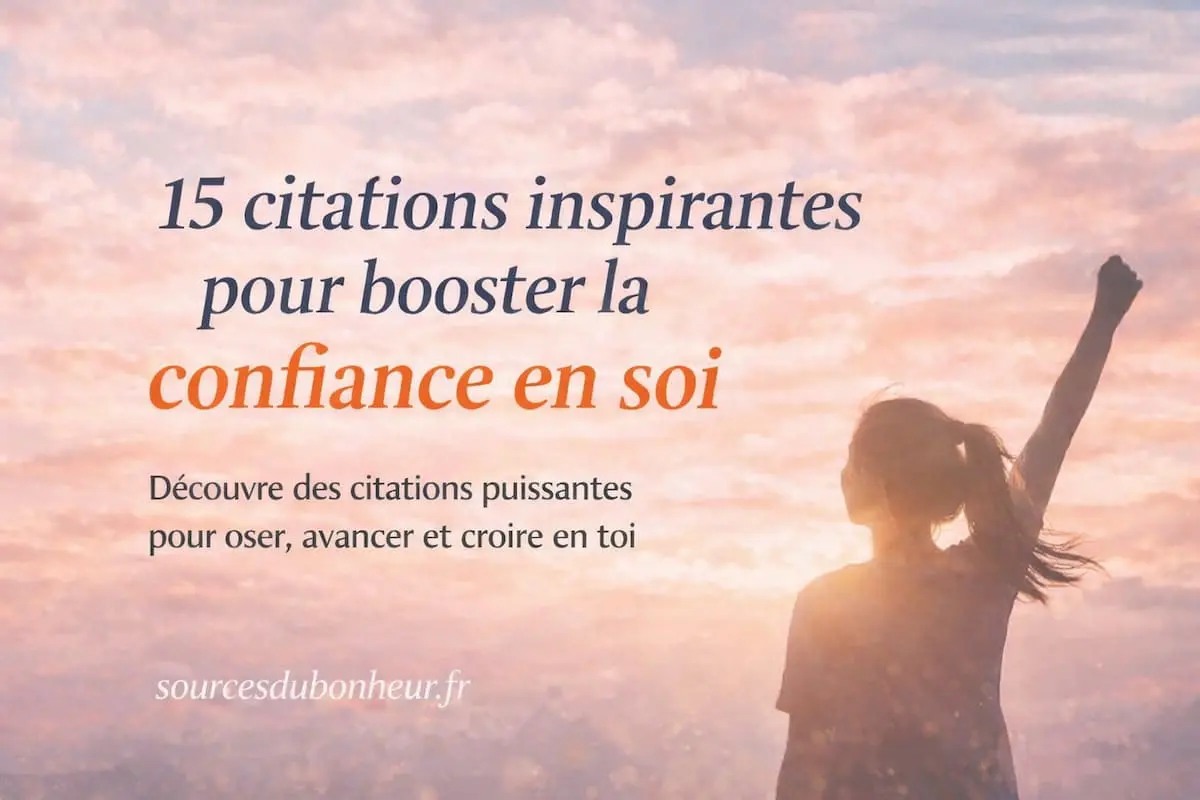 Visuel motivationnel sur la confiance en soi avec citations inspirantes