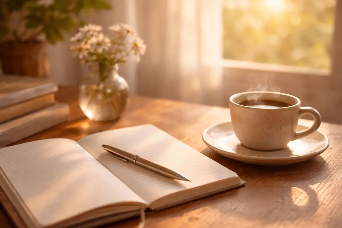 Un matin lumineux propice à l’écriture et la lecture de citations inspirantes